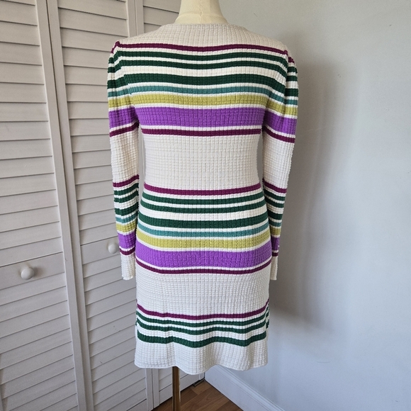 Free People Gidget Sweater Mini Dress Women's L Preppy‎ Coastal Nautical - Picture 6 of 12